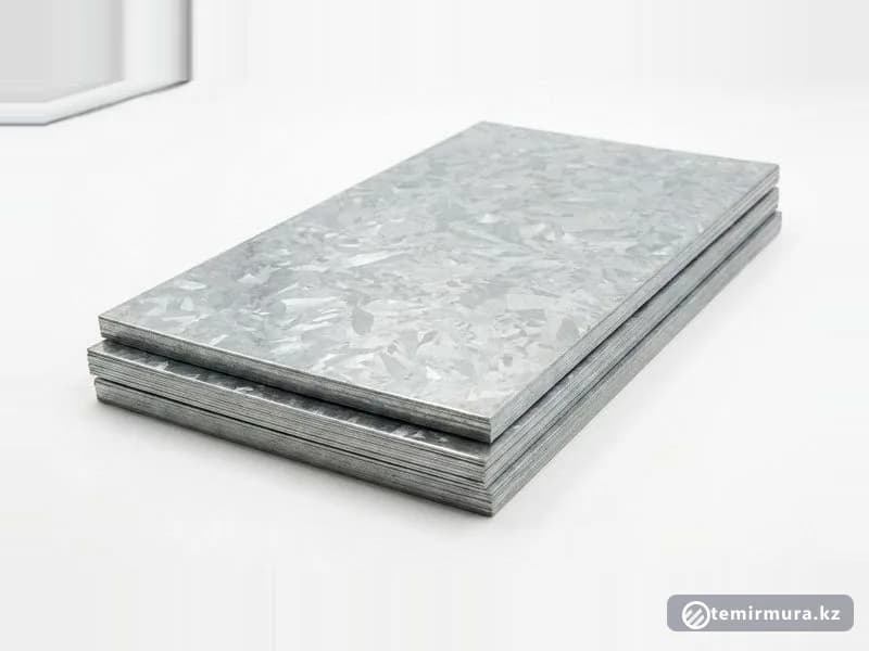 Лист оцинкованный 09Г2С 3х2000х2000 мм — 3×2000×2000 мм, склад TEMIR MURA