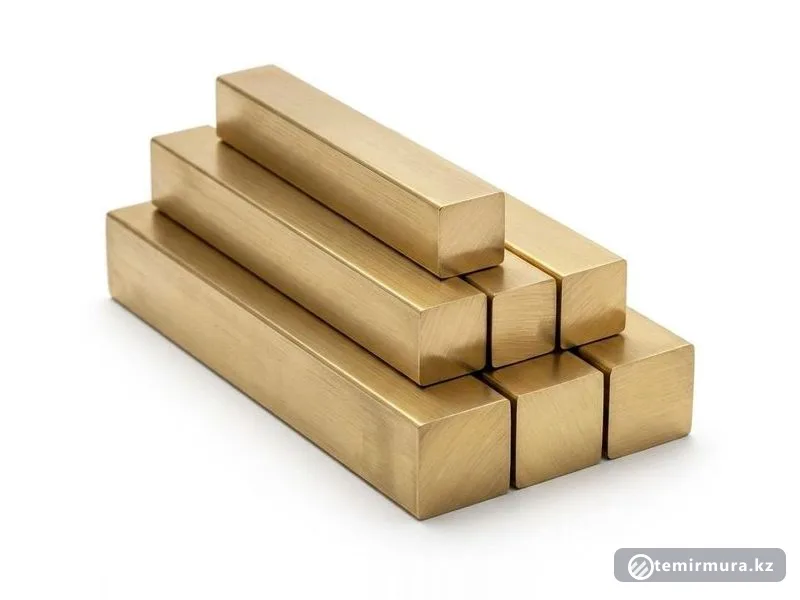 Латунный квадрат Л59 25х25 мм ГОСТ 2060-90 — 25×25 мм, склад TEMIR MURA