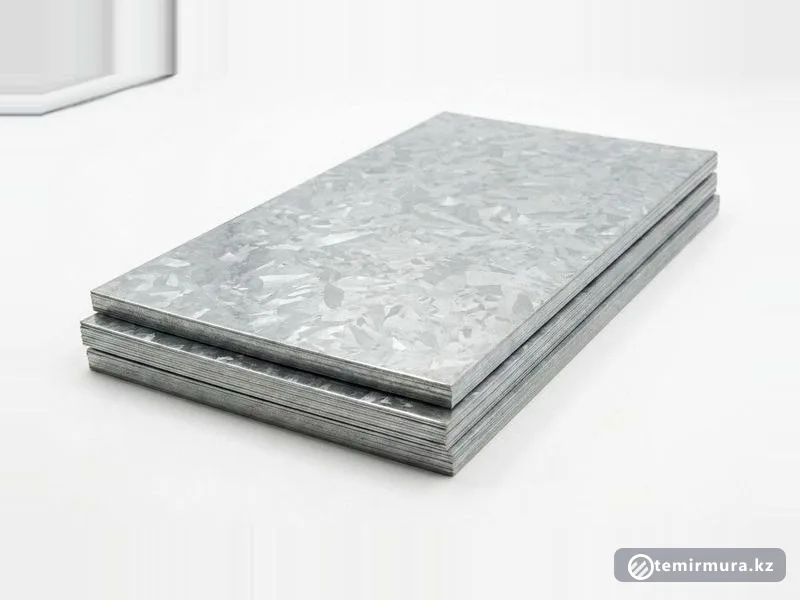 Лист оцинкованный 0,5×1250×2500 — 08пс 0,5×1250×2500 мм, склад TEMIR MURA