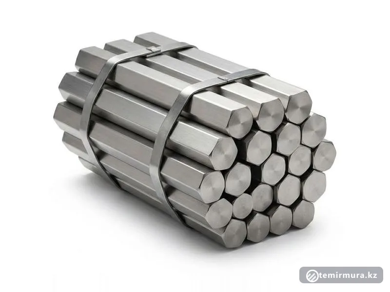 Шестигранник нержавеющий 08Х10Н20Т2 21 мм — 8×8 мм, склад TEMIR MURA
