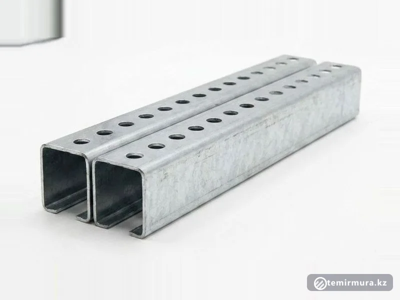 Швеллер перфорированный 09Г2С 100х40 мм, склад TEMIR MURA